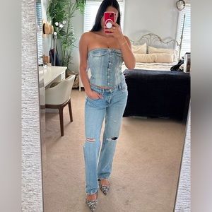Zara denim top
